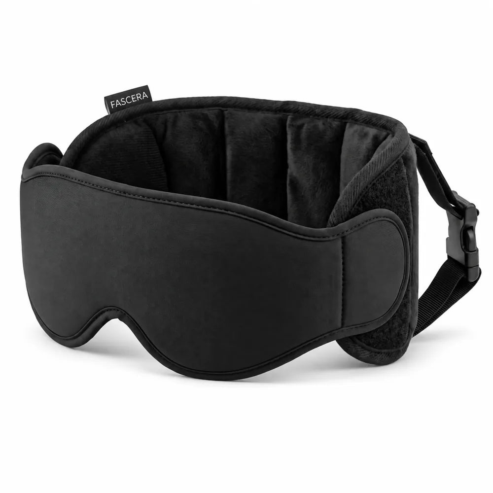 Fascera black sleep sling and contoured eye mask